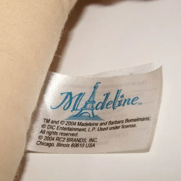 Vintage 1994 Madeline Eden 15" Doll Plaid Dress Yellow Sweater Hat Plush Toy - Picture 4 of 4